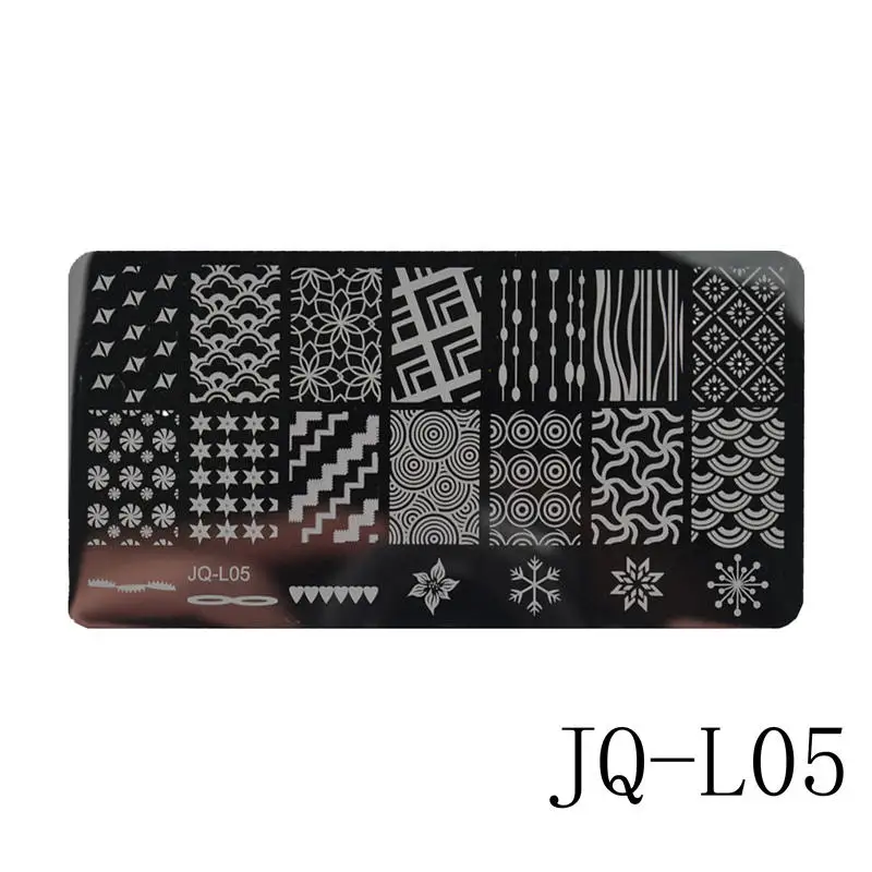 JQ-L05 12x6 см из нержавеющей стали красивые кружевные изображения для дизайна ногтей DIY принтер для печати изображений маникюрные трафареты для штамповки ногтей пластины Шаблоны - Цвет: JQ-L05