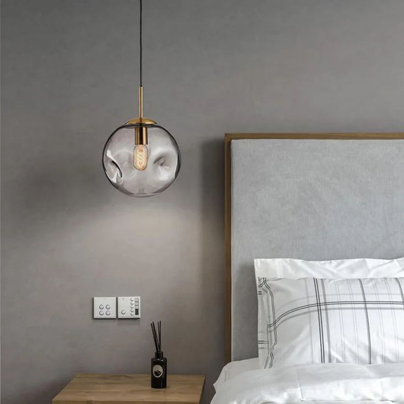 Современный стеклянный подвесной светильник с шариками s образный для гостиной