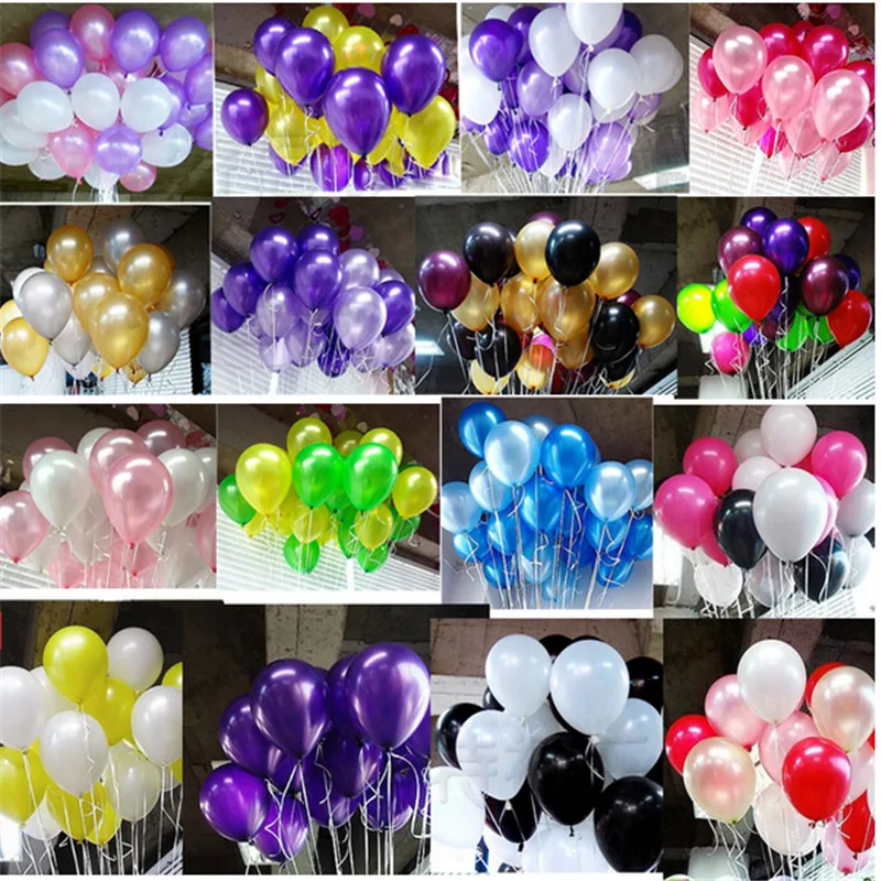 Hot sale 100 pcs 10 Inch 1.8g Birthday/Wedding Supply Latex Balloons Colorful Party Latex Air Baloon/Ballon Kids Inflatable Toy