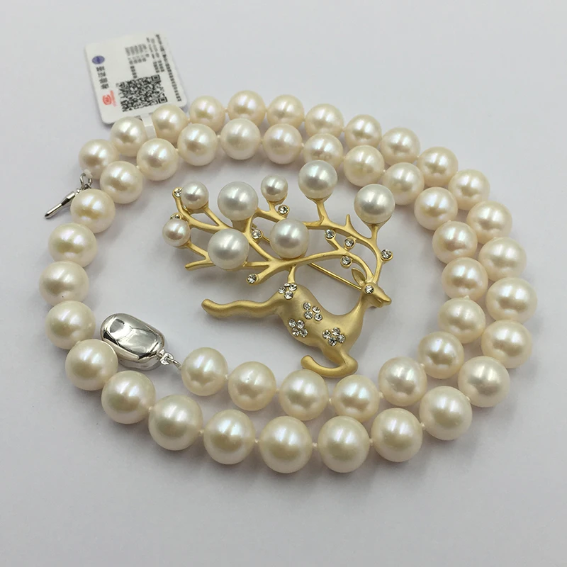 Ожерелье чокер с натуральными пресноводными круглыми жемчужинами|jewelry sets|pearl