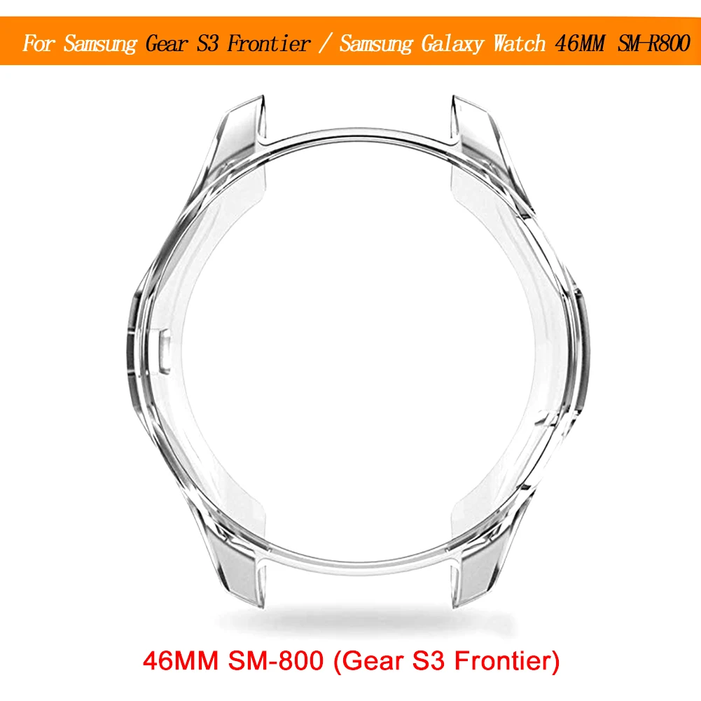 Защитный чехол из ТПУ на 360 градусов для samsung Galaxy Watch 42 мм SM-R810 46 мм gear S3 Frontier защитный чехол