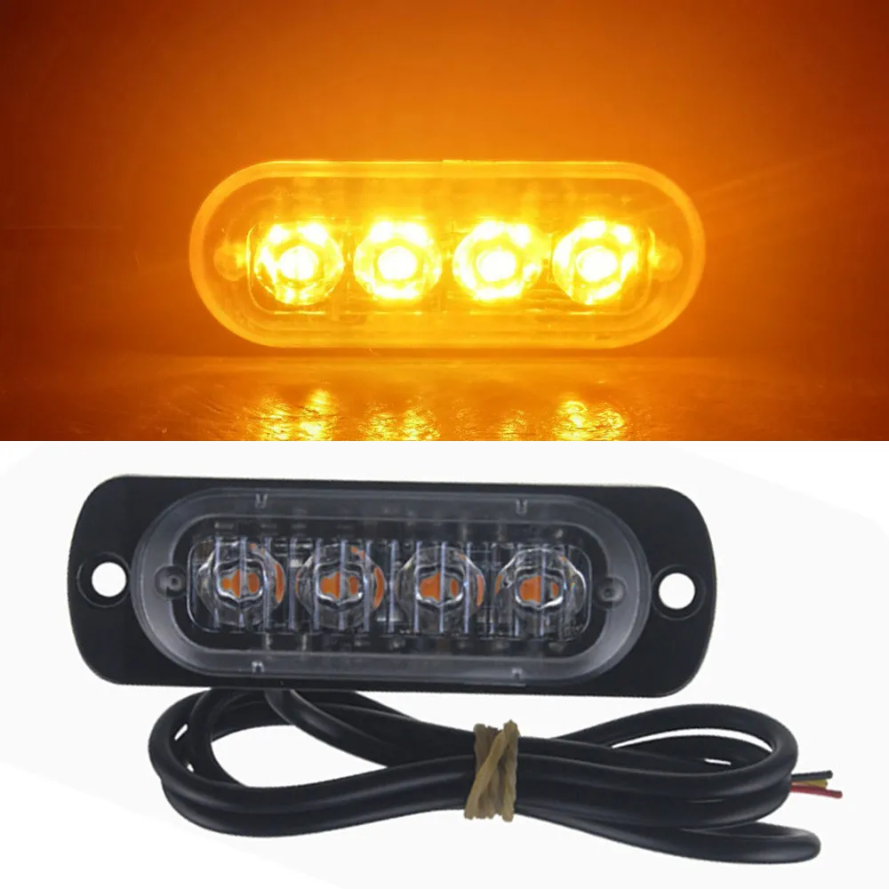 4 светодиодный аварийный светильник для автомобиля стробоскоп предупреждающая