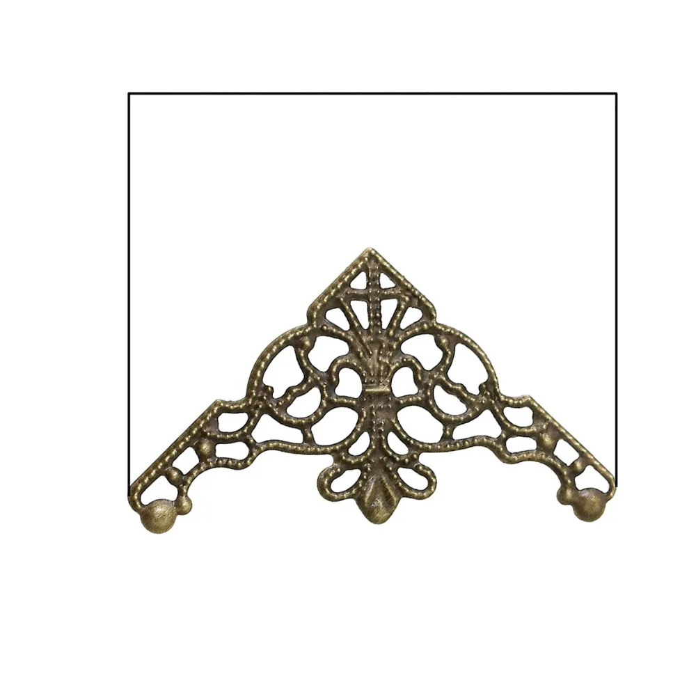 Филигранные треугольные соединители Doreen Box 50 бронзовых тонов (B13807) | Украшения и