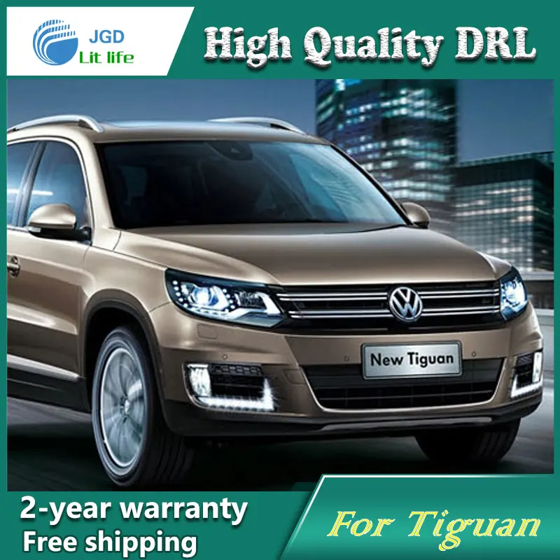 Высокое качество! 12 В 6000k светодиодный дневный ходовой светильник чехол для VW Tiguan