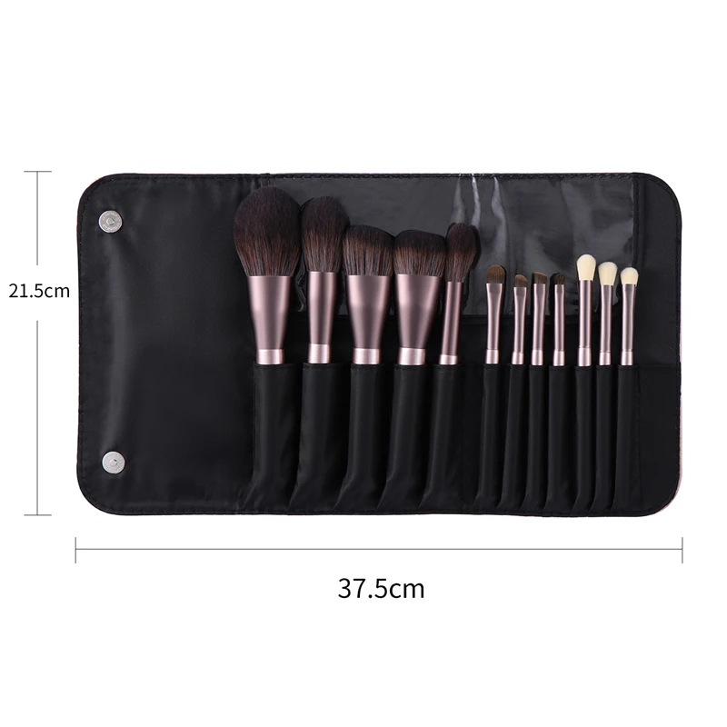 Massaller 12pcs Purple Super Quality Pro Makeup Brush Set Soft Synthetic Hair Powder Foundation Eye Brow Lip Brushes for Make Up