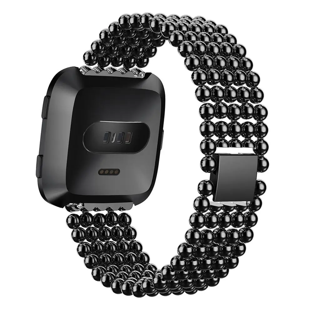 Пять бусин круглые бусины сплав ремешок для часов Ремешок Для Fitbit Versa замена