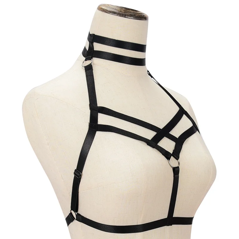 La maxza модные пикантные пастельный готический тела портупея бюстгальтер harajuku kawaii