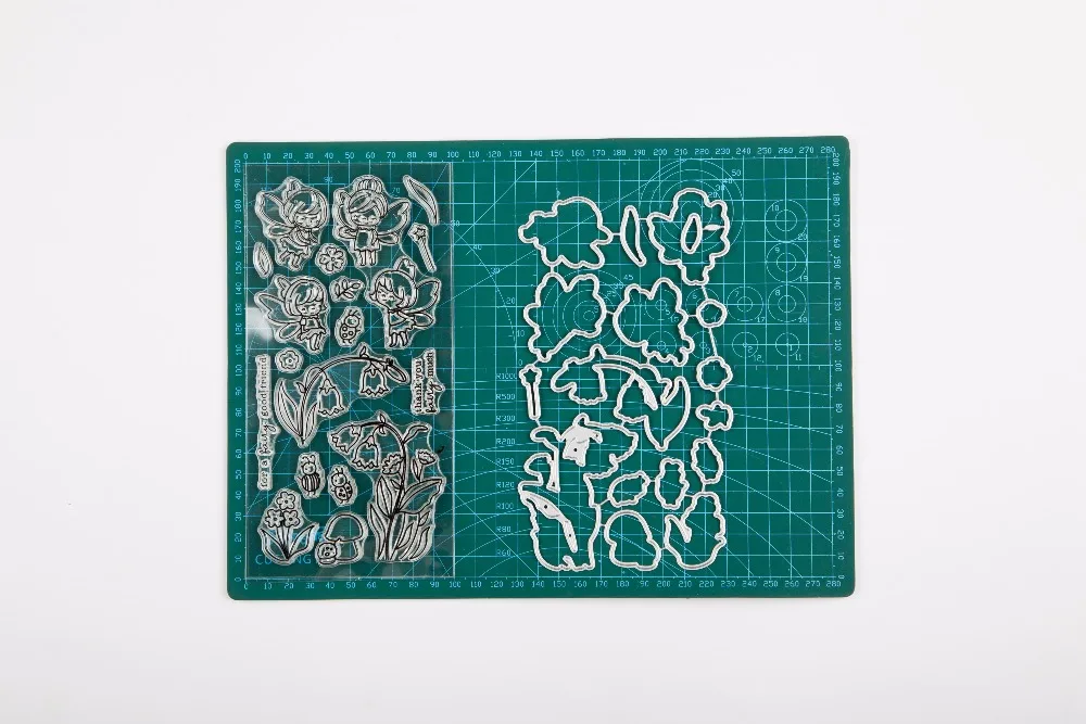 TPP цветок фея прозрачные резиновые штампы/Дети ясные штампы и для