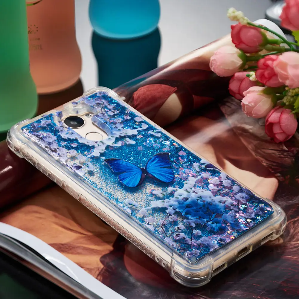 Блестящий чехол со звездами для Huawei Y7 Dynamic динамический жидкий мусор зыбучий песок задняя крышка для Huawei Y7 Prime TRT-L21A чехол