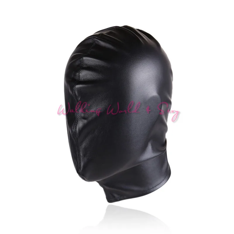 YUELV Pu Leather Slave Hood Full Head Bondage Headgear Restraints Fetish Harness Sex Mask Adult Game For Couples BDSM Products | Красота и