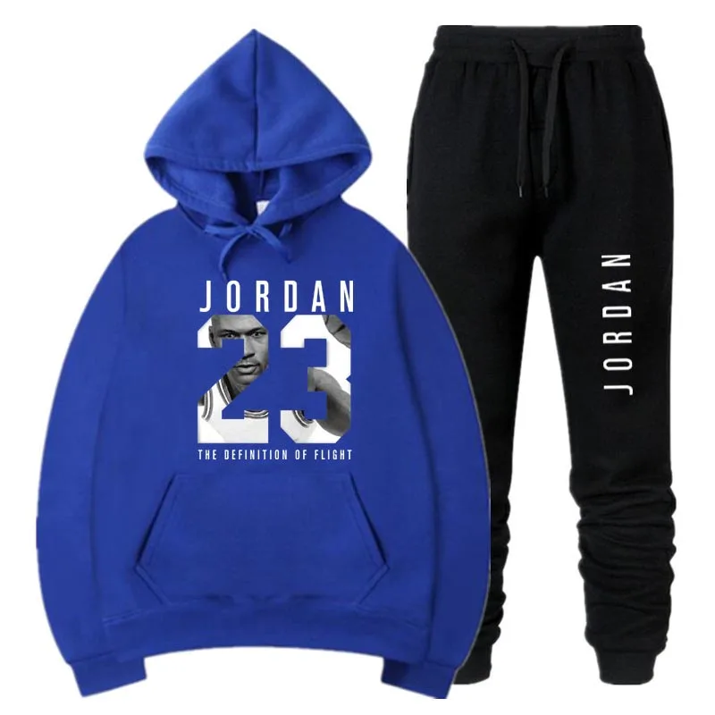 OLOEY jordan 23 белый милый спортивный костюм для мужчин Толстовка и треники модные jogger комплект весна уличная бег костюм для - Цвет: AS PHOTO