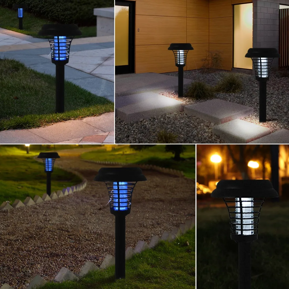 Светодиодный светильник на солнечной батарее наружный от комаров Солнечная