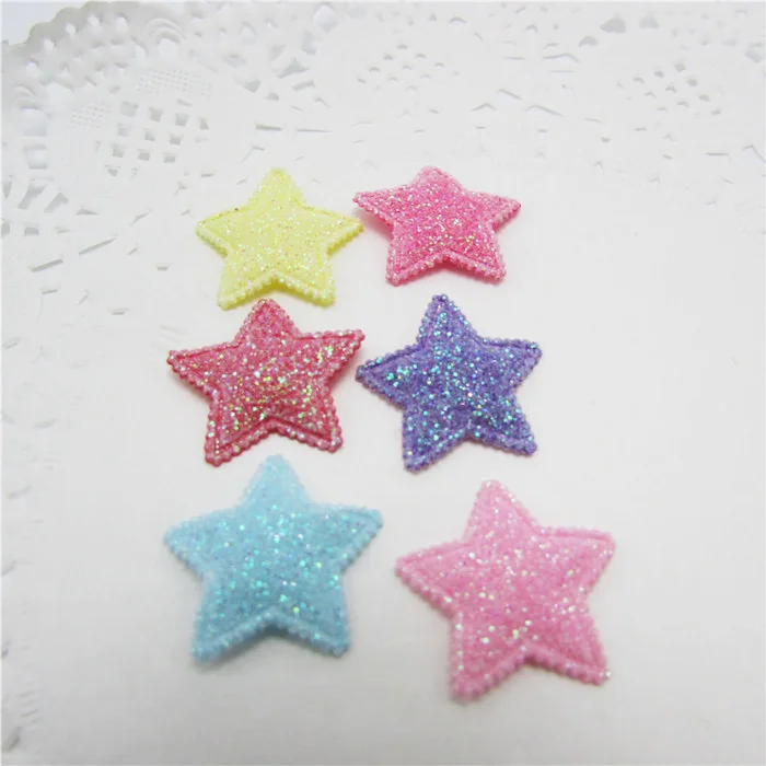 mix color star 100 шт./лот Новинка Розовый для детей с аппликацией "сделай сам" для детей аксессуары для волос для одежды Швейные принадлежности "сделай сам" для рукоделия - Цвет: mix color star
