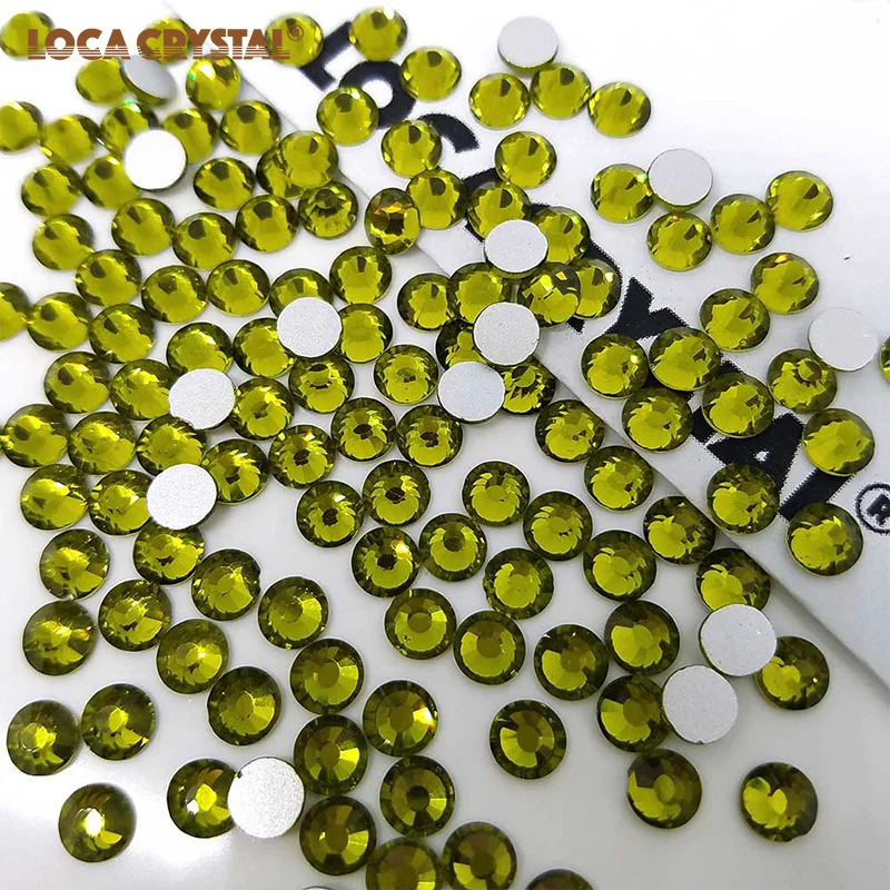 Olivine цветные бриллианты корейские свободные плоские стразы бусины LOCACRYSTAL|flatback