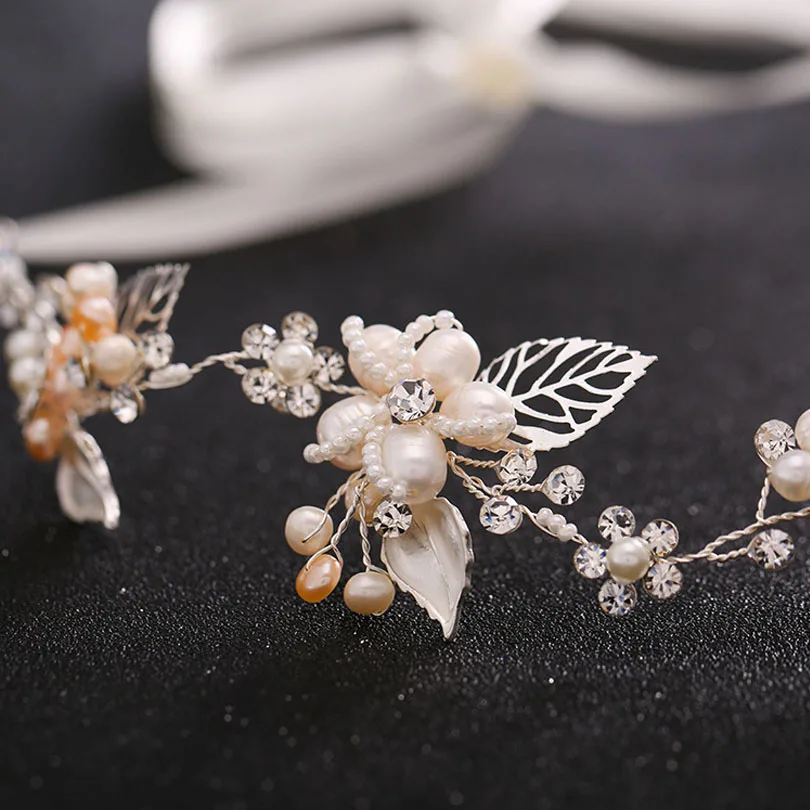 Пресноводный жемчуг лоза для волос роскошные новые модные свадебные аксессуары