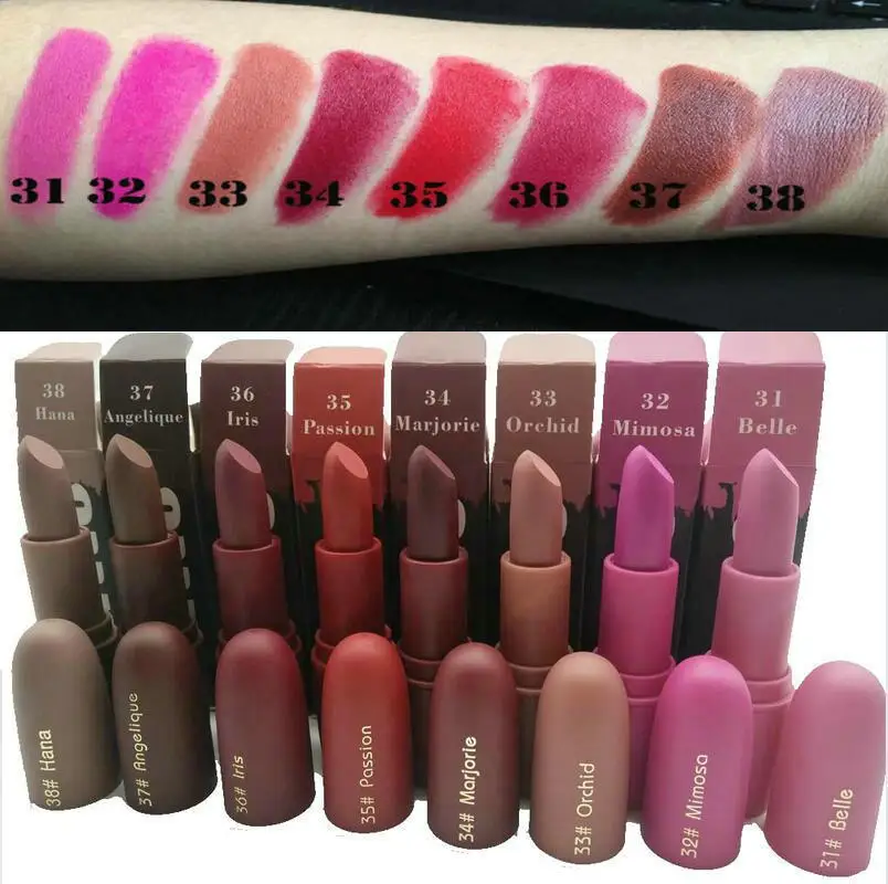 Матовая губная помада MISS ROSE 8 шт./лот водостойкая стойкая для губ|lipstick hot|matt lipstick