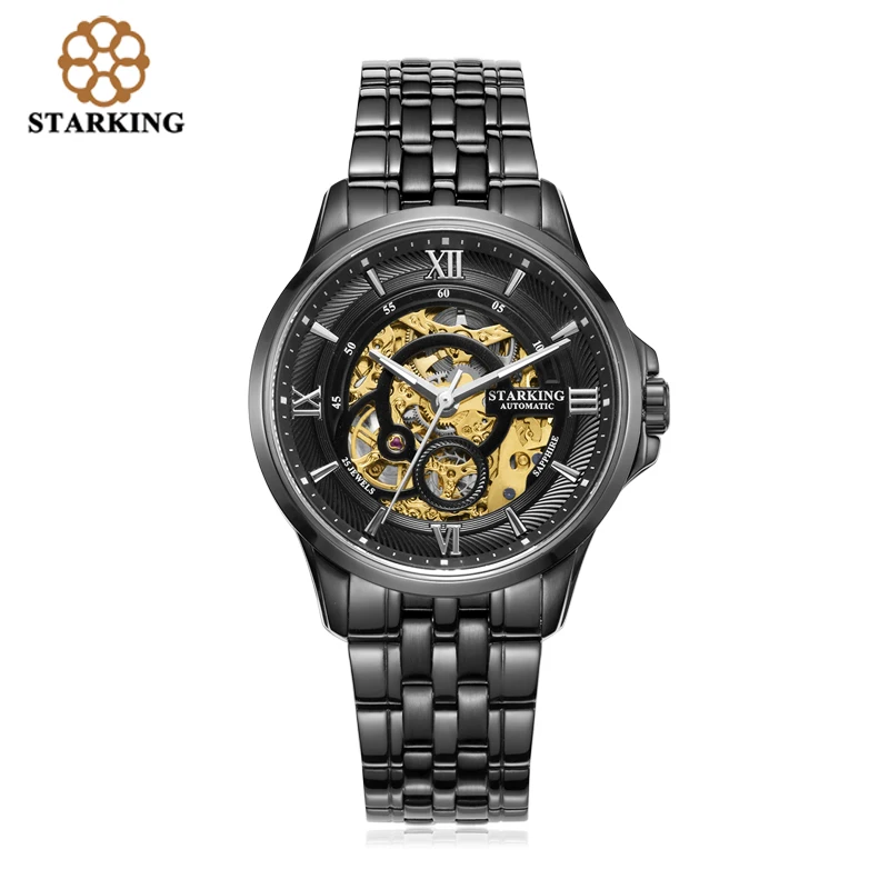 STARKING Мужские автоматические механические часы Роскошный топ бренд нержавеющая