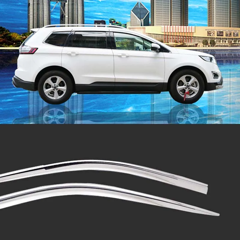 

Козырьки солнцезащитные хромированные для Ford Edge 2015-2018, 1 комплект