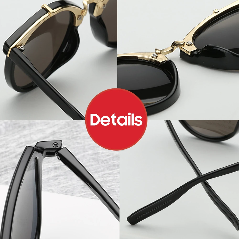 VIVIBEE 2021 Trending Sunglasses Square Women Vintage Luxury Mirror Sun Glasses Brand Designer Womans Gradient Shades Аксессуары для
