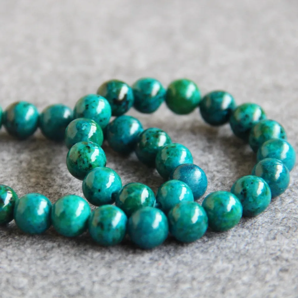 Для ожерелья и браслета 10 мм натуральный многоцветный Азурит бусины из