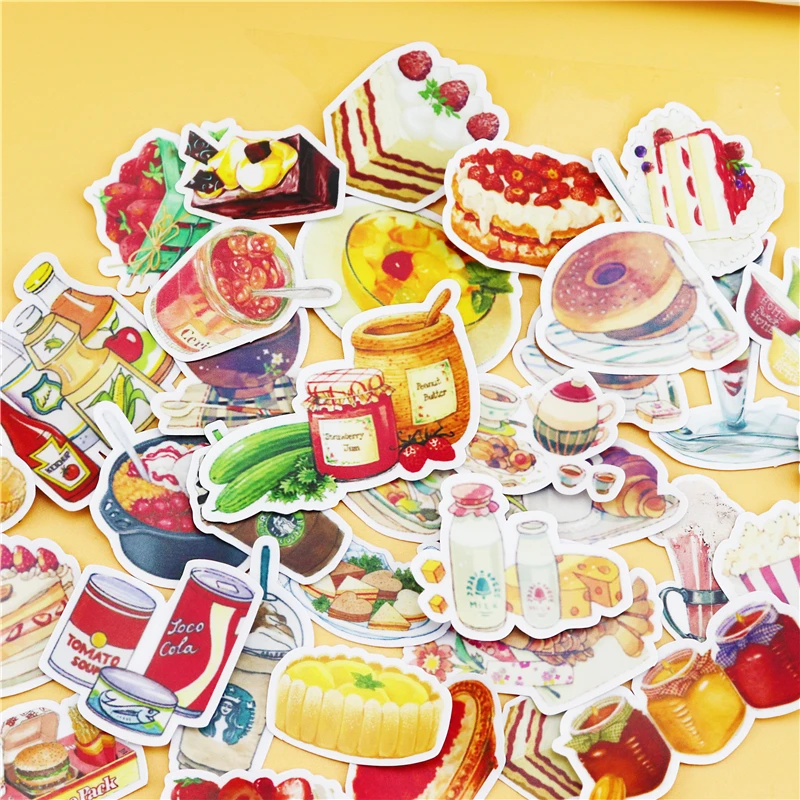 32 шт. креативные милые самодельные акварельные наклейки для