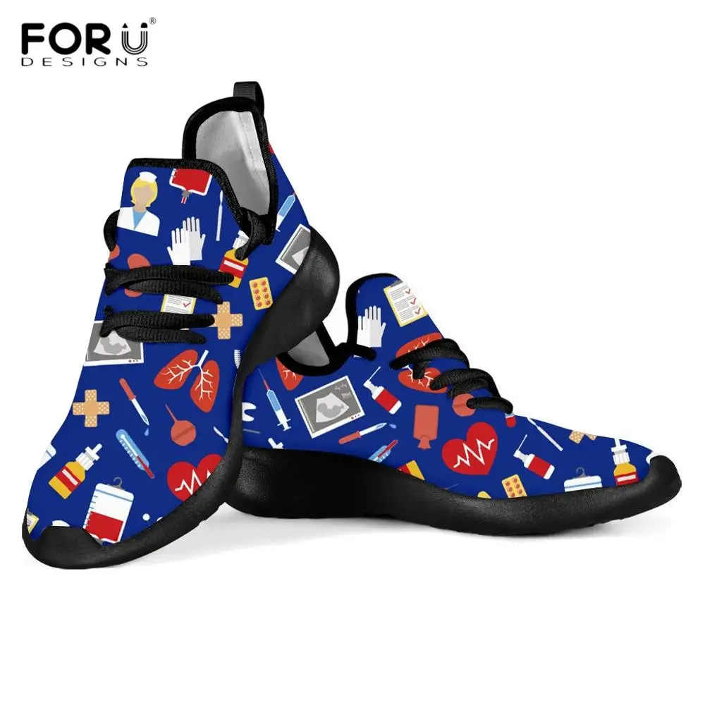 FORUDESIGNS докторское/больничное оборудование узорная обувь на плоской подошве