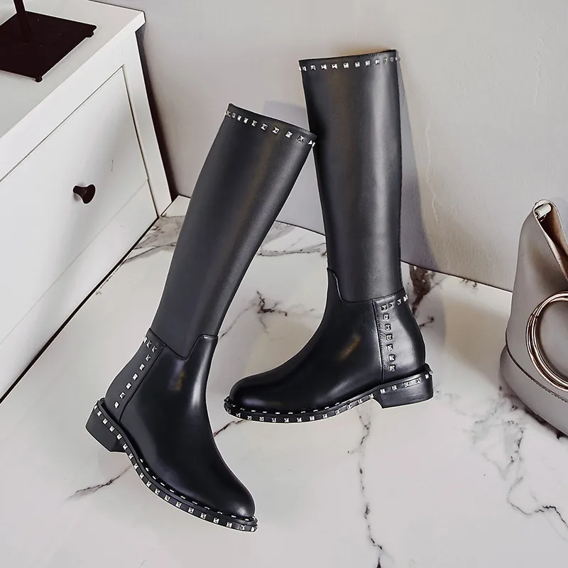 Новое поступление 2018 лидер продаж римские мотоциклетные сапоги Stylesowner до колена