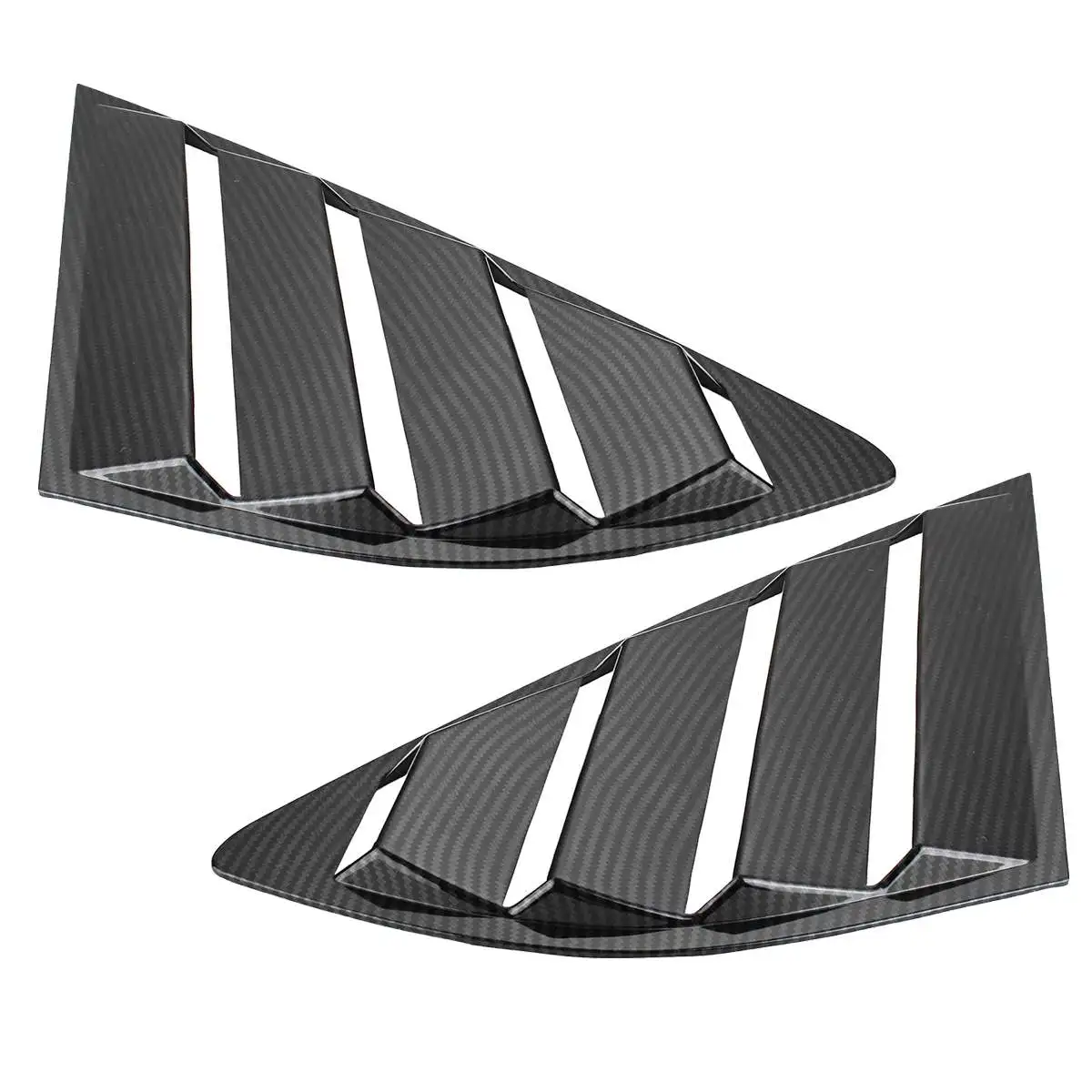 Carbon Fiber Пара четверти жалюзи Крышка отверстия задняя сторона автостайлинг для автомобильных окон для Ford Fusion для Ford Mondeo 2013 - Цвет: Carbon Fiber