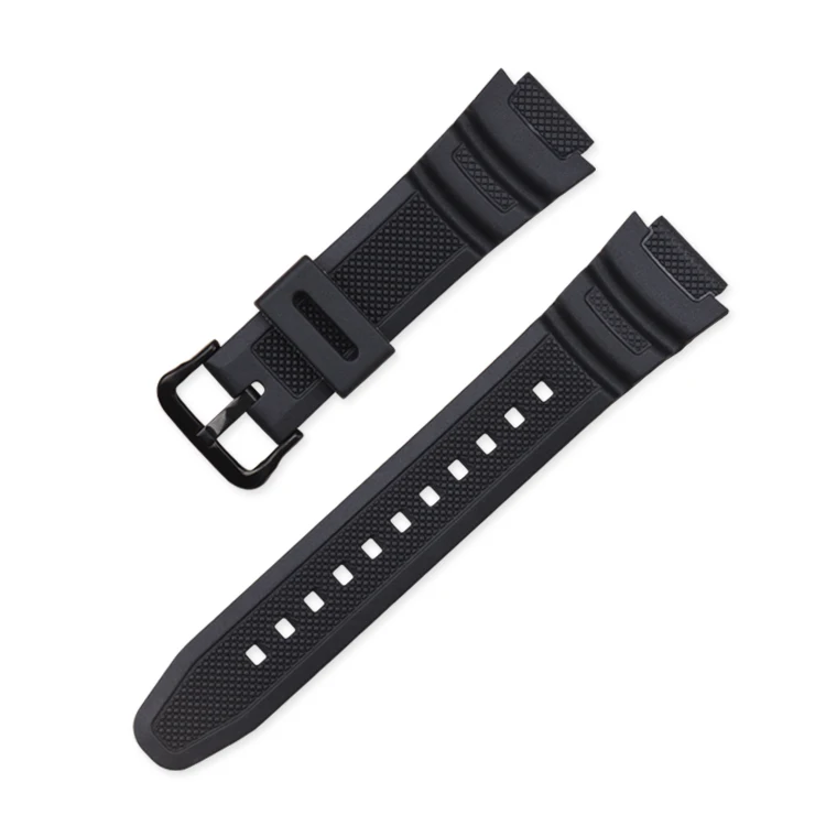 black2black buckle Для часов casio ремешок для часов силиконовые резинки casio AE-1200 W-S200H заменить электронные наручные часы спортивные ремешки для часов - Цвет: black2black buckle