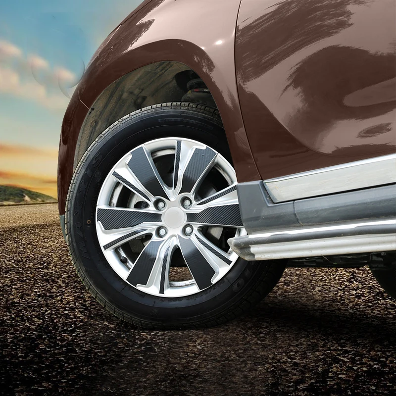 Черный 1 Набор для Peugeot 2008 (4 шины) Автомобильная наклейка из углеродного волокна