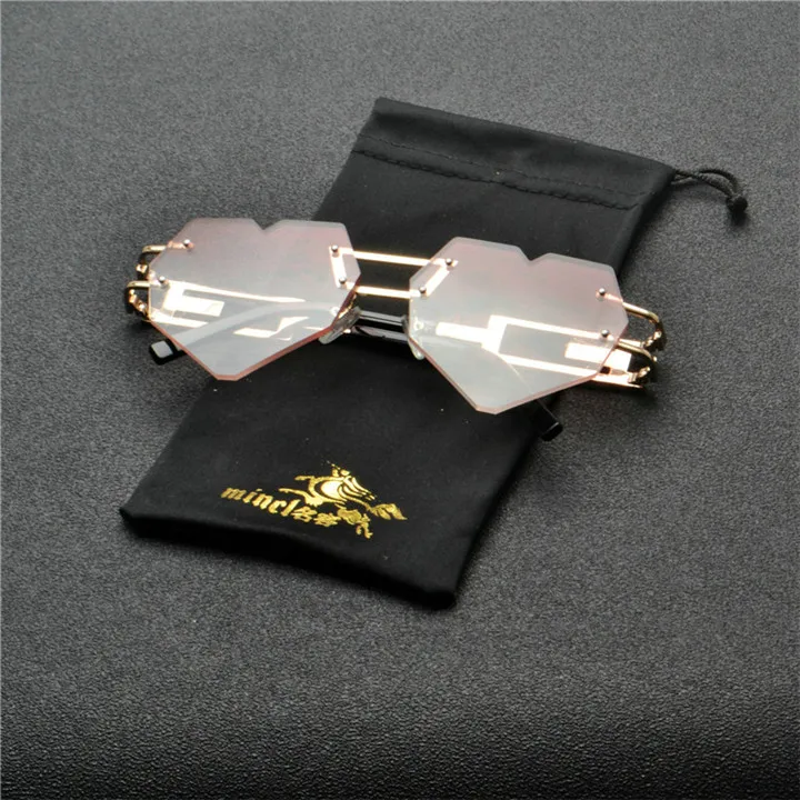 Женские солнцезащитные очки MINCL винтажные маленькие розовые с сердечком и котом