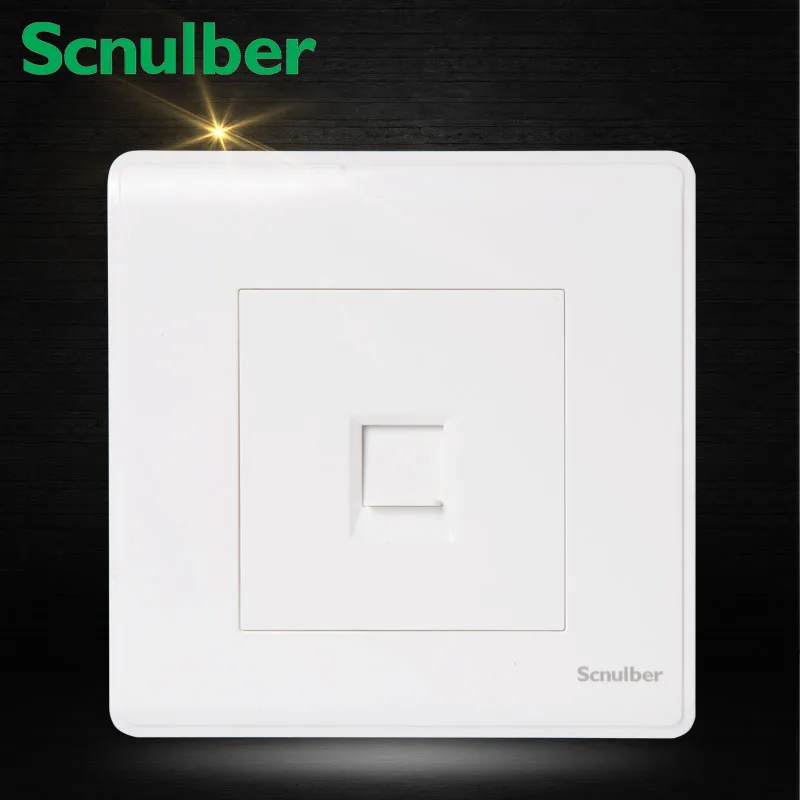 86 мм Белый поверхностный монтируемый RJ11 телефонный настенный выключатель