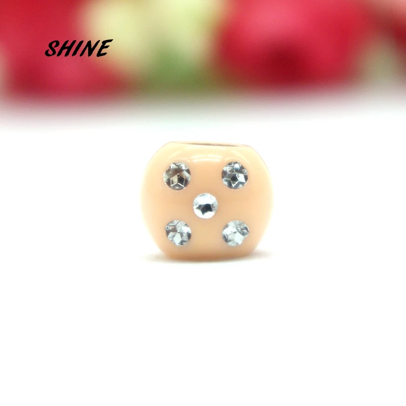 Акриловые бусины SHINE 50 шт./лот 10 мм с большим отверстием для скрапбукинга швейных