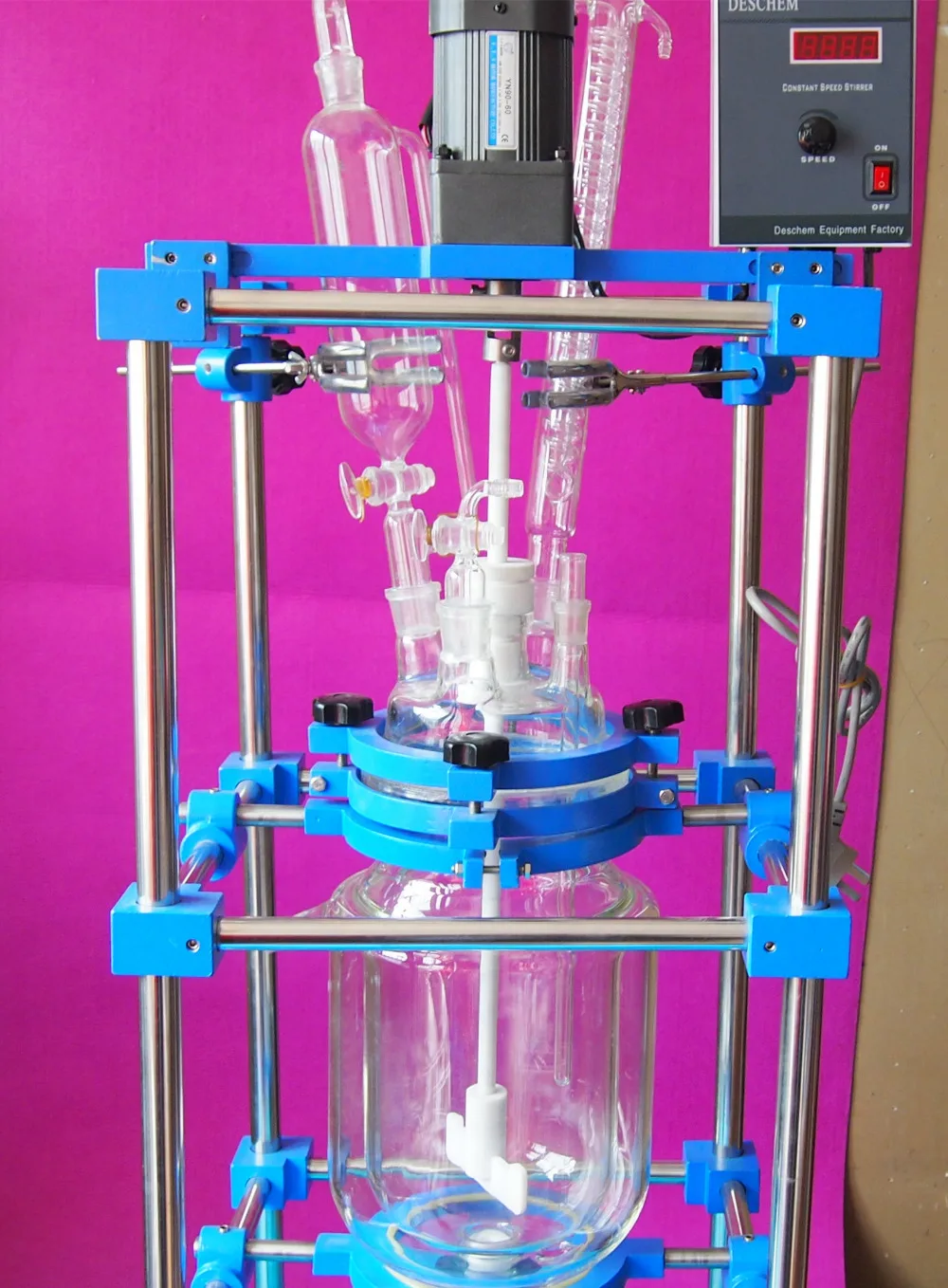 Реакционный чайник со стеклянной оболочкой 5000 мл цилиндрический резервуар для