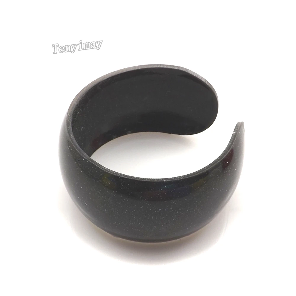 Модные однотонные пластиковые браслеты карамельных цветов открытые акриловые