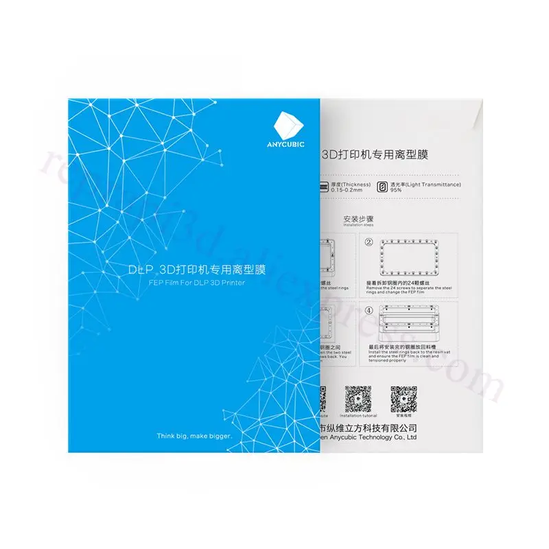 Лист FEP Anycubic 0 15 2 мм шт. лист Fep пленка 140x200 для 3D принтера Photon / MONO X/SE|Детали и