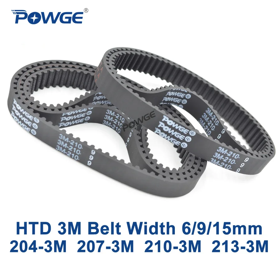 Ремень ГРМ POWGE Arc HTD 3M C = 204 207 210 213 ширина 6/9/15 мм зубья 68 69 70 71 HTD3M синхронный 3 м|3m timing