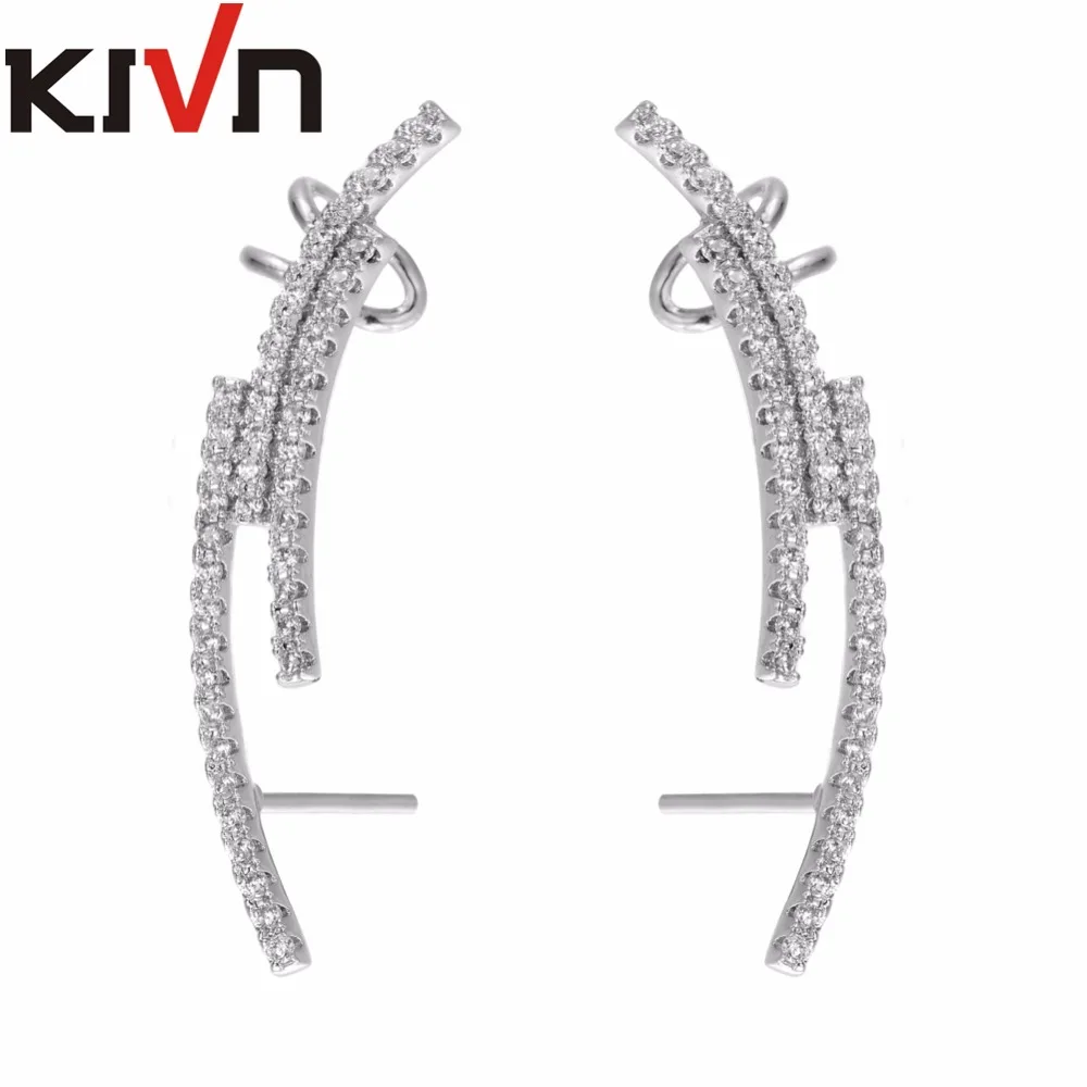 Модные женские ювелирные изделия KIVN циркониевые серьги каффы подвески для