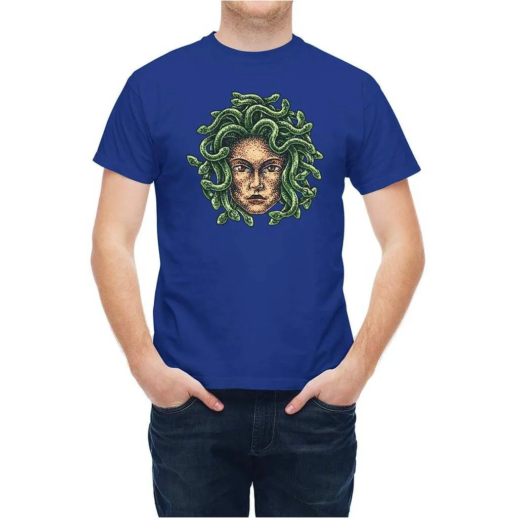 Funky Crazy Cool Design Женская футболка с изображением змей на волосах в стиле татуировки Размер S-3XL мужские повседневные хлопковые футболки 6 цветов