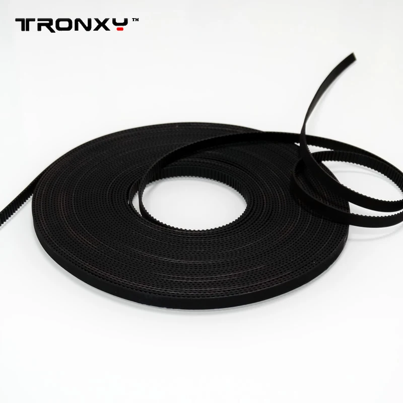 

3d Printer Parts 2pcs/Lot Hot Sale 2m GT2-6mm Black Rubber