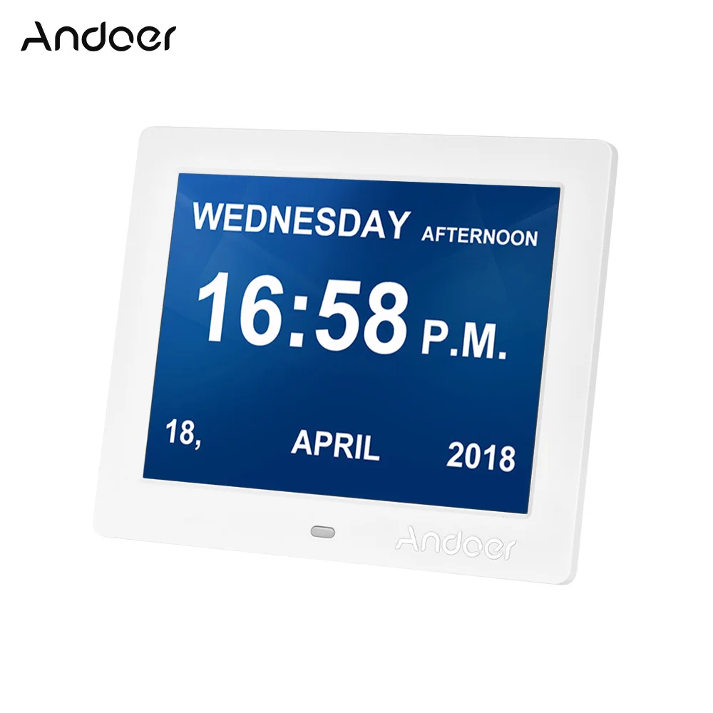 Цифровая фоторамка Andoer 8 &quot светодиодный экран простые часы фотовидео
