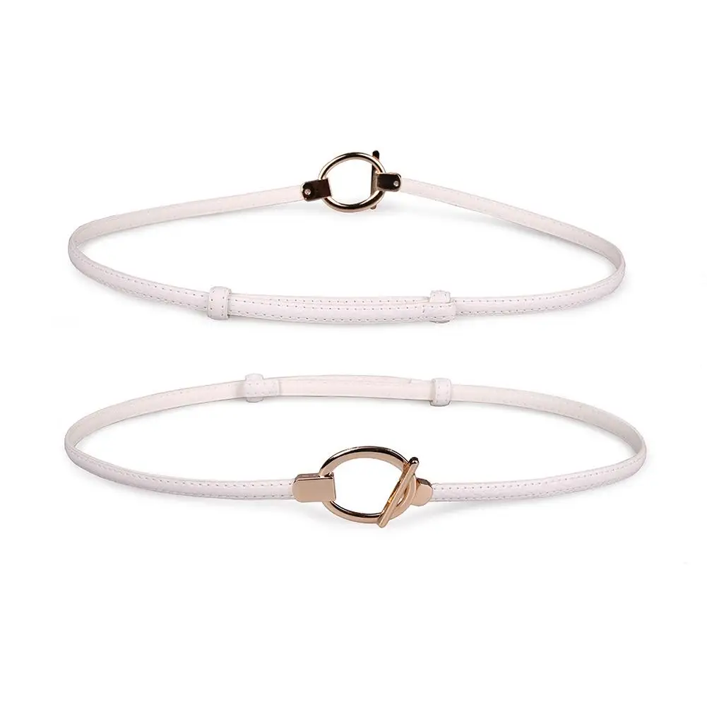 Тонкий Регулируемый ремень из искусственной кожи 0 6 см платье пояс для студентов