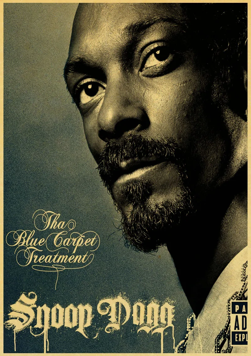 Декоративная картина Snoop Dogg/Настенный декор/плакат для бара/крафт-бумага/Ретро