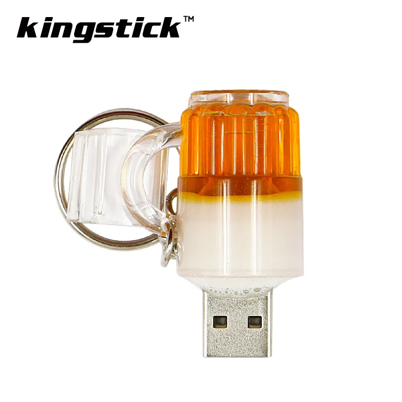 Kingstick мини Usb флеш-накопители маленькая пивная чашка бутылка Флешка Usb карта памяти, Флеш накопитель