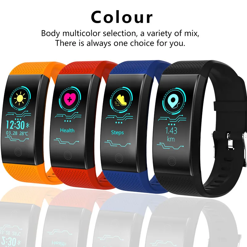 

LIGE Smart Bracelet IP68 Waterproof sport Watch Heart Rate Blood Pressure Pedometer Wristband Fitness Tracker For Android ios