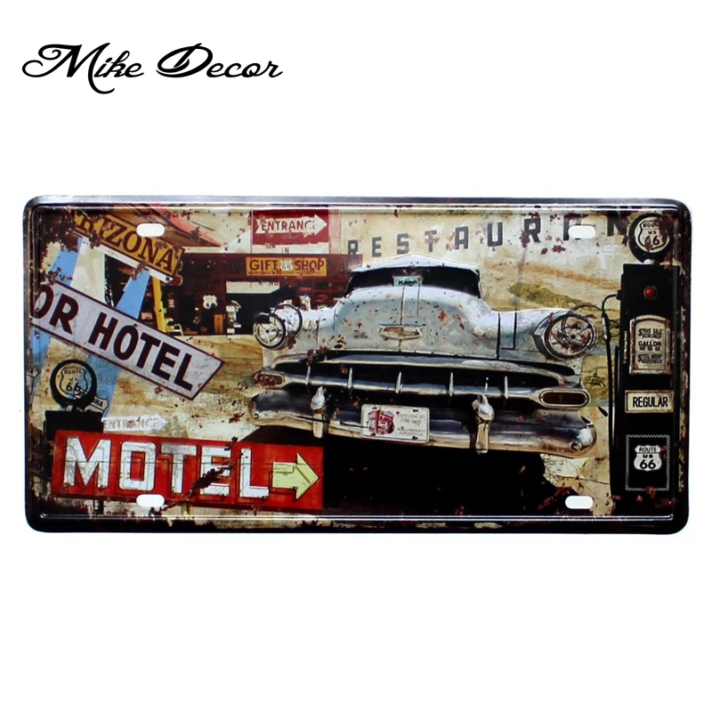 [Mike86] Legend MOTOR Route 66 настенная живопись Декор Ретро подарок ремесло Оловянная табличка украшение дома D-632 смешанный заказ 30*15 см - Цвет: D 529