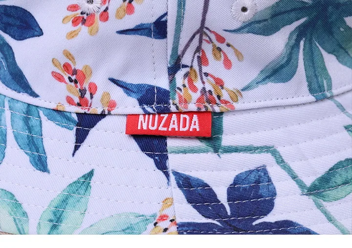 Бренд NUZADA, с принтом, для мужчин и женщин, рыбацкие шляпы, пара, Панама, шляпа, лето, осень, весна, оттенок, хлопковые шапки, двухсторонние, можно носить