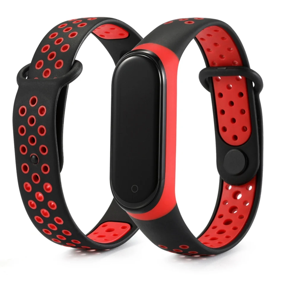 Браслет для xiaomi mi Band 3 4 спортивный ремешок часы силиконовый ремешок для xiaomi mi band 4 3 Correa браслет mi band 4 3 ремешок