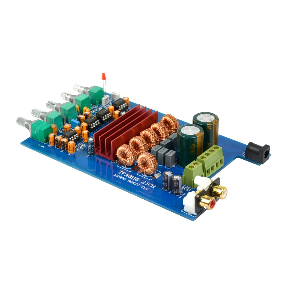 Aiyima Усилители звуковой платы TPA3116D2 amplificador 2.1 цифровой домашние доска 50Wx2 + 100 Вт DIY
