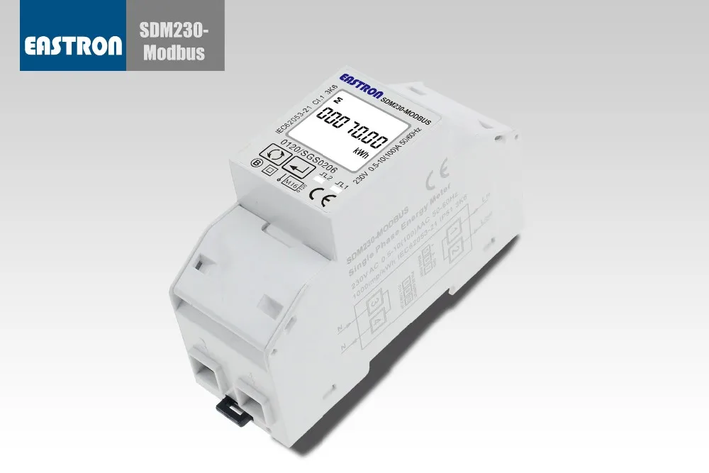 SDM230 Modbus 110V non MID 0,25~ 5(100) A 110 V, однофазный киловатт-час счетчик энергии, с Modbus RTU